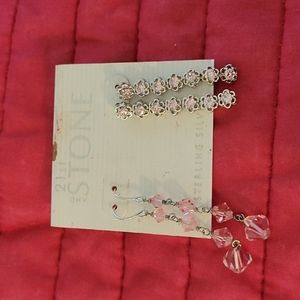 2 pair of silver earrings